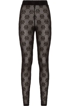 Philipp Plein Leggings con monogramma