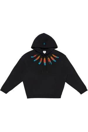 MARCELO BURLON Felpa Collar Feathers con cappuccio