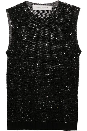 Golden Goose Top smanicato con paillettes