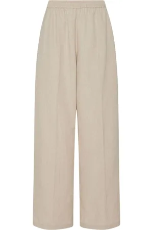 ROSETTA GETTY Pantaloni a gamba ampia con vita elasticizzata