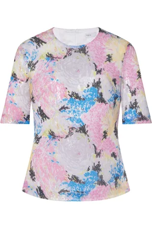 ROSETTA GETTY T-shirt a fiori con paillettes