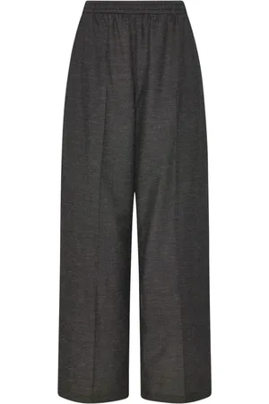 ROSETTA GETTY Pantaloni a gamba ampia con vita elasticizzata