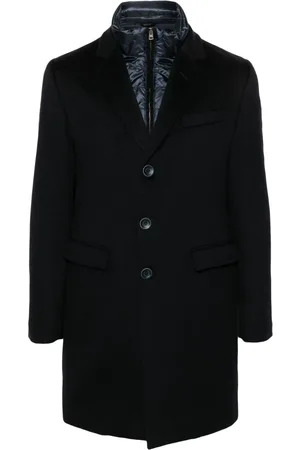 HERNO Cappotto monopetto con design a strati