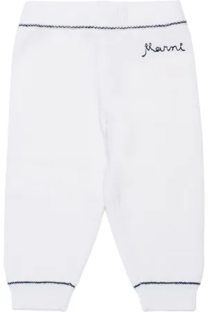 Marni Pantaloni sportivi affusolati con ricamo