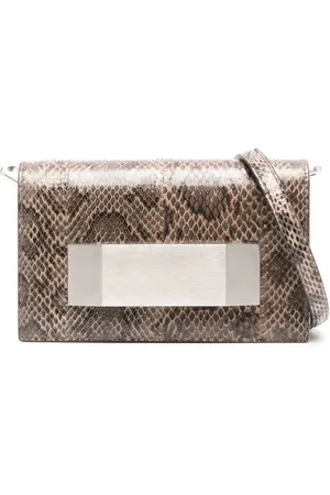 Rick Owens Clutch con effetto pelle di serpente