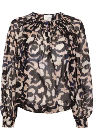 FORTE FORTE Blusa semi trasparente con stampa