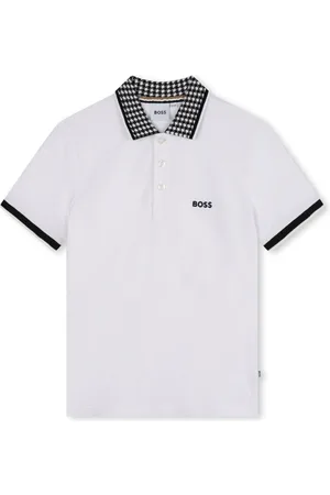 HUGO BOSS Polo con motivo pied-de-poule