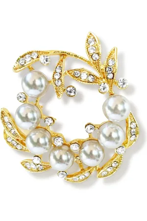 Hzmer Jewelry Spilla con finte perle