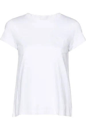 SACAI T-shirt girocollo con inserti