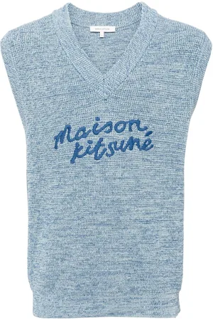 Maison Kitsuné Gilet con scollo a V