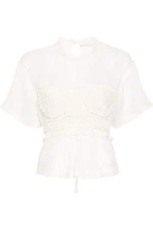 ULLA JOHNSON Blusa Cari con inserti all