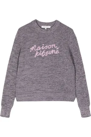 Maison Kitsuné Maglione Handwriting con ricamo