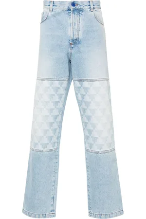 MARCELO BURLON Jeans dritti con stampa
