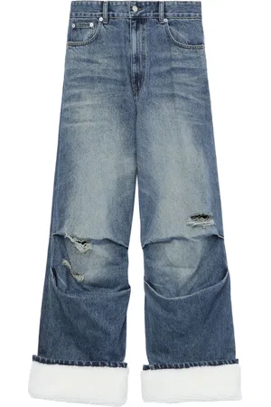 We11 Done Jeans dritti con effetto vissuto