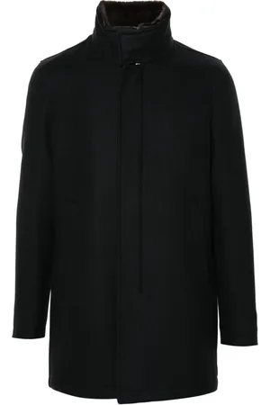 HERNO Cappotto con collo in finta pelliccia
