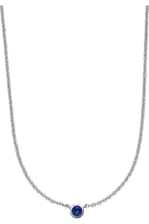 VEYNOU Collana Laya in oro bianco 14 carati con zaffiri