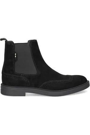 HUGO BOSS Stivali Chelsea con dettaglio brogue