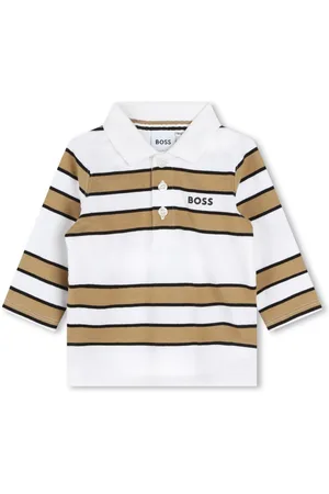 HUGO BOSS Polo a righe con stampa