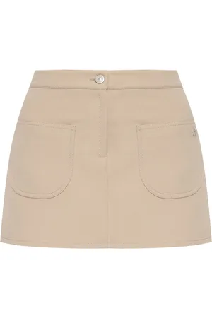Courrèges Minigonna in twill con applicazione