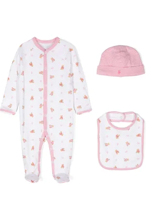 Ralph Lauren Set neonato con stampa Teddy Bear