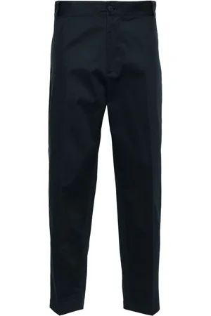 Maison Kitsuné Pantaloni in cotone con logo ricamato