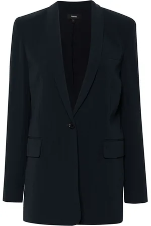 THEORY Blazer monopetto plissettato