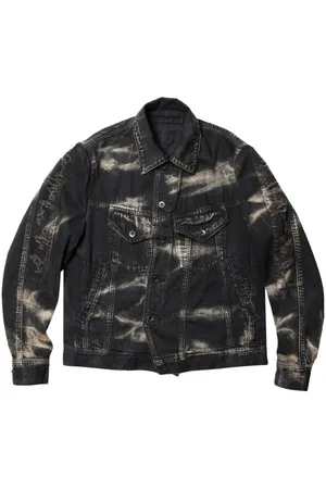 JULIUS Giacca denim con effetto schiarito