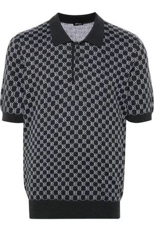 Kiton Polo con monogramma jacquard