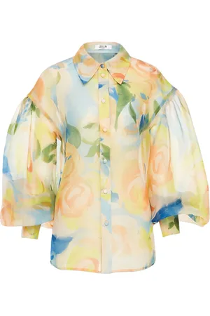 LEO LIN Blusa Celeste a fiori