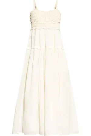 ULLA JOHNSON Abito midi con design a inserti