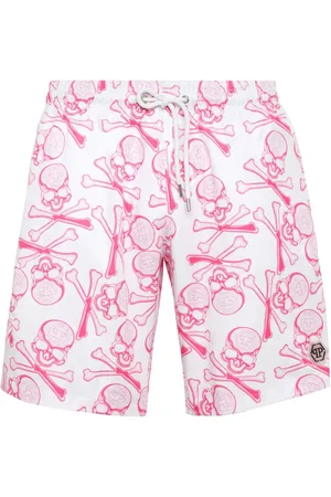 Philipp Plein Costume da bagno Skull & Bones con coulisse