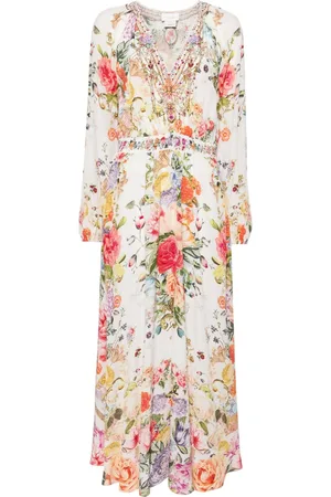 Camilla Abito lungo Raglan a fiori