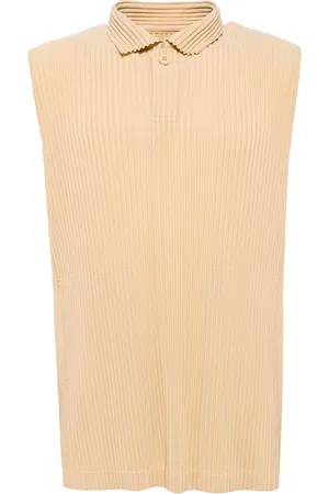 Issey Miyake Polo smanicata plissettata