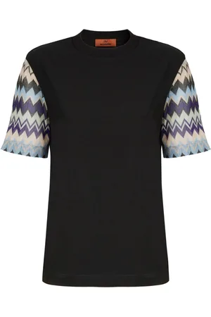 Missoni T-shirt con maniche in maglia