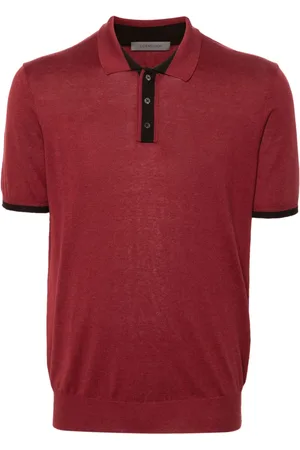 corneliani Polo con dettaglio a righe