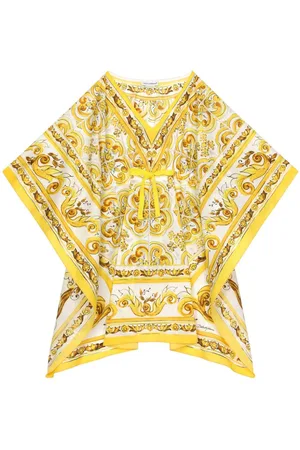 Dolce & Gabbana Caftano con stampa maioliche