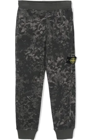 Stone Island Pantaloni sportivi con applicazione Compass