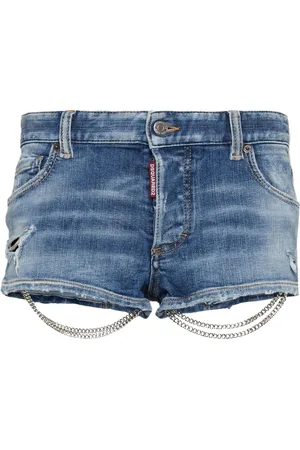 Dsquared2 Shorts denim con catena