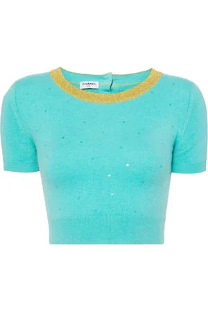 CHANEL Top con paillettes 1990-2000