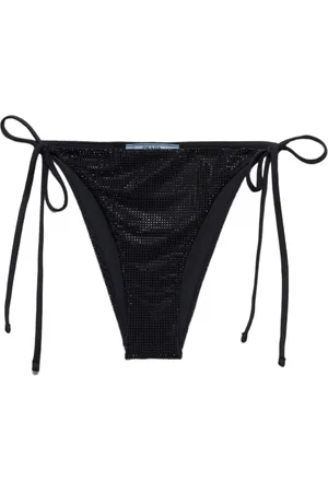 Prada Slip bikini con placca logo