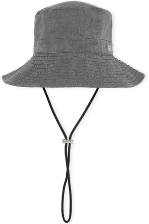 Ganni Cappello bucket denim con ricamo