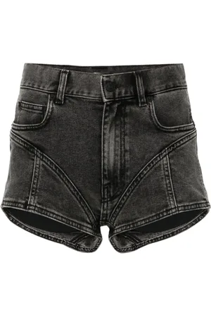MUGLER Shorts denim bimateriale