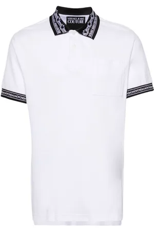 VERSACE Polo con bordo a contrasto