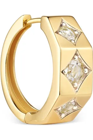 Marie Lichtenberg Orecchino a cerchio in giallo 18kt e diamanti