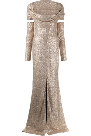 RHEA COSTA Abito Maha lungo con paillettes