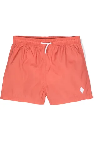 MARCELO BURLON Shorts denim con logo goffrato
