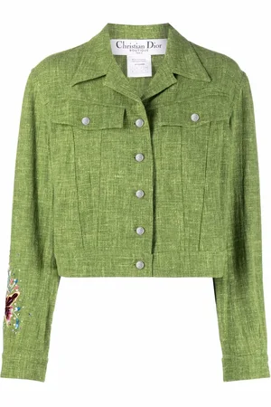 Dior Giacca crop con ricamo anni 