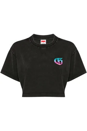 Ground Zero T-shirt crop con stampa