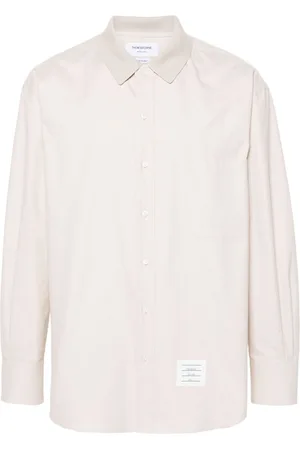 Thom Browne Giacca-camicia con banda RWB