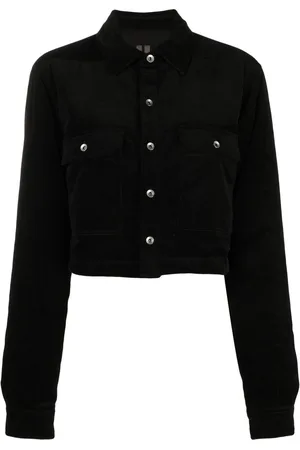 Rick Owens Giacca crop a coste